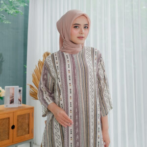 biansastyle daster rayon lengan 3/4 motif salur