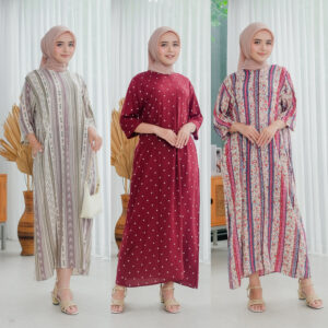 biansastyle daster dress rayon motif lengan 3/4 terbaru kekinian viscose premium